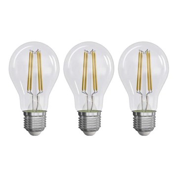 ΣΕΤ 3x Λαμπτήρας LED FILAMENT A60 E27/3,8W/230V 2700K Energy class A