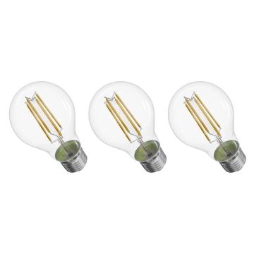 ΣΕΤ 3x Λαμπτήρας LED FILAMENT A60 E27/3,8W/230V 2700K Energy class A