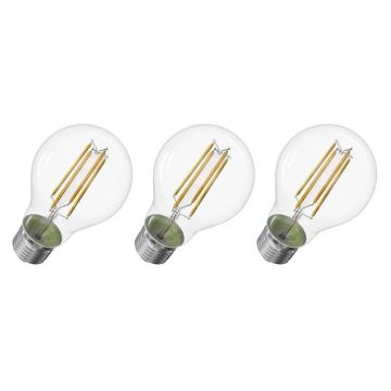 ΣΕΤ 3x Λαμπτήρας LED FILAMENT A60 E27/3,8W/230V 2700K Energy class A