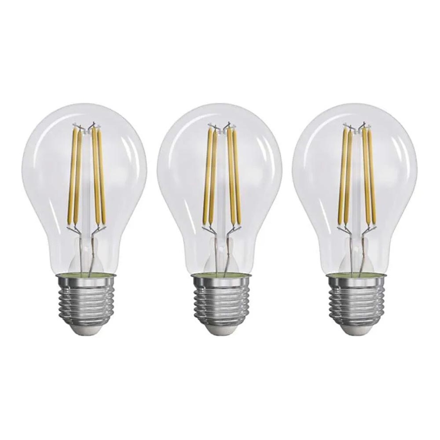 ΣΕΤ 3x Λαμπτήρας LED FILAMENT A60 E27/3,8W/230V 4000K Energy class A