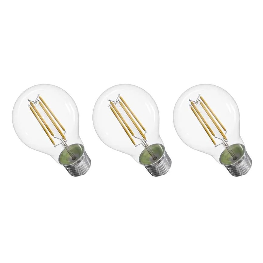 ΣΕΤ 3x Λαμπτήρας LED FILAMENT A60 E27/3,8W/230V 4000K Energy class A