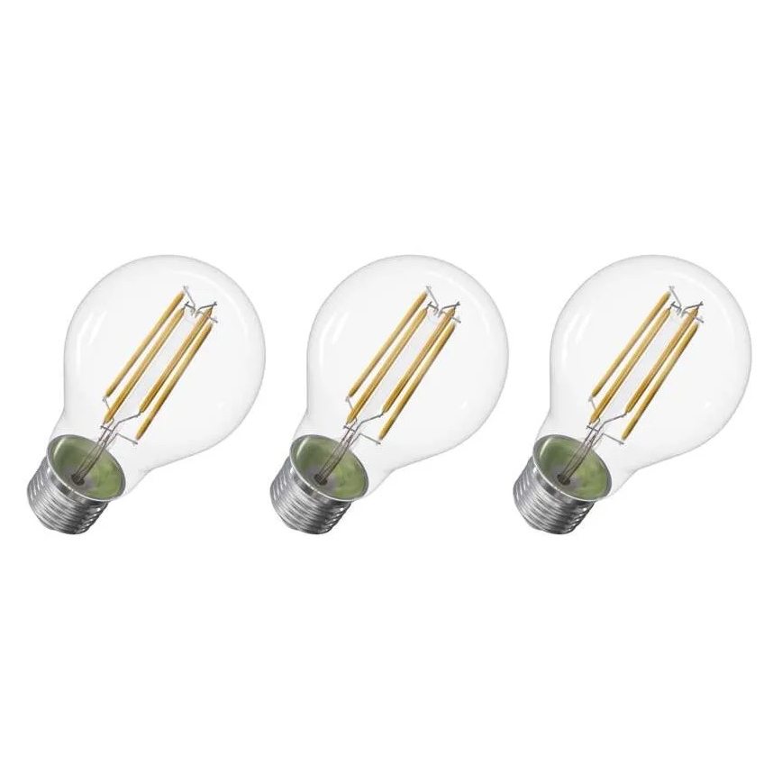 ΣΕΤ 3x Λαμπτήρας LED FILAMENT A60 E27/3,8W/230V 4000K Energy class A