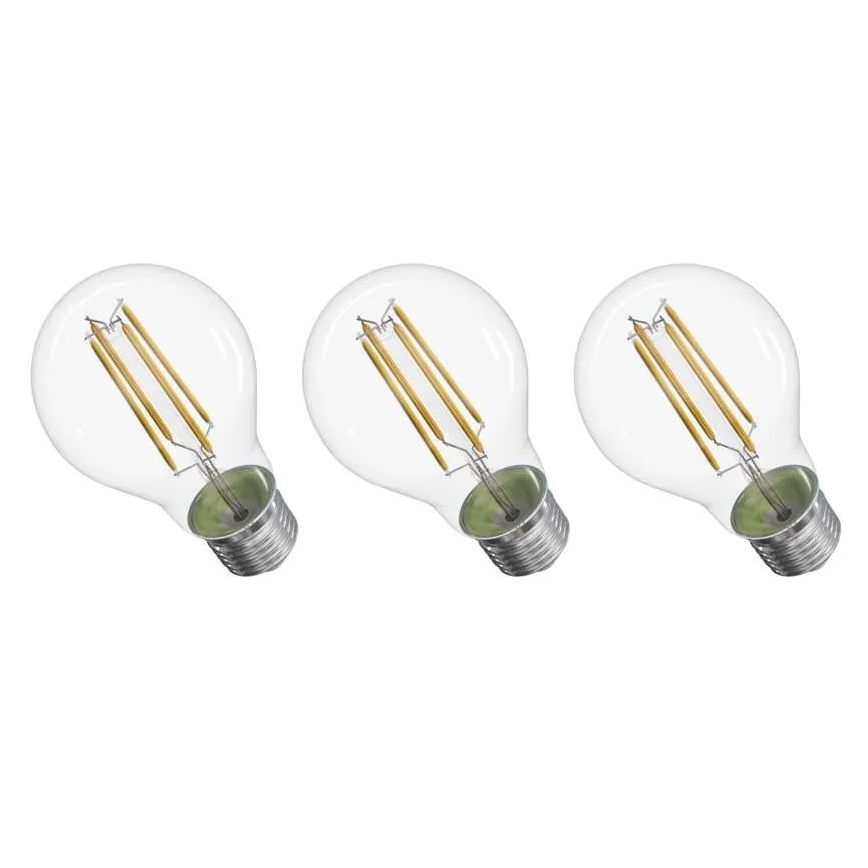 ΣΕΤ 3x Λαμπτήρας LED FILAMENT A60 E27/5W/230V 4000K Energy class A