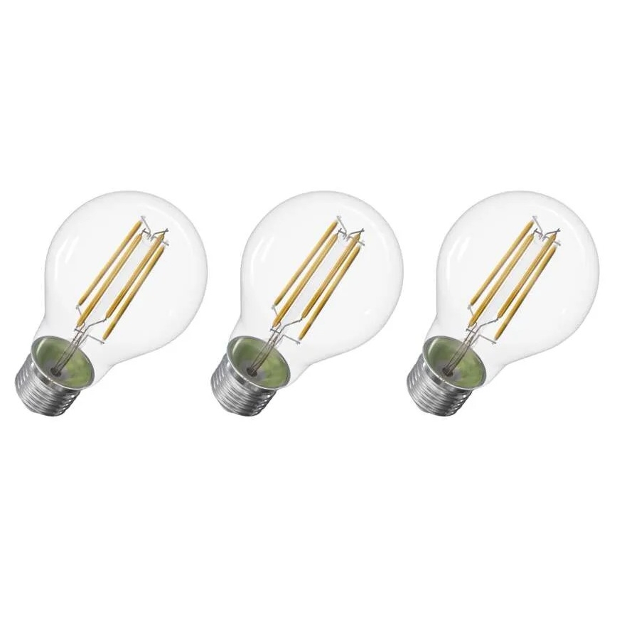 ΣΕΤ 3x Λαμπτήρας LED FILAMENT A60 E27/5W/230V 4000K Energy class A