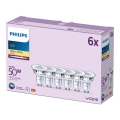 ΣΕΤ 6x Λαμπτήρας LED Philips GU10/4,6W/230V 2700K