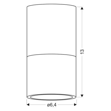 Σποτ TUBA 1xGU10/15W/230V γκρι/λευκό