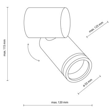 Σποτ τοίχου JET ΣΕΤ 1xGU10/10W/230V λευκό