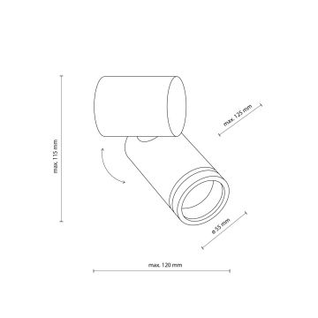 Σποτ τοίχου JET ΣΕΤ 1xGU10/10W/230V μαύρο