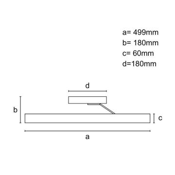 Σταθερό πολύφωτο dimming LED LED/86W/230V 3000-6500K λευκό + τηλεχειριστήριο