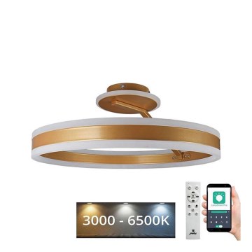 Σταθερό πολύφωτο dimming LED LED/86W/230V 3000-6500K χρυσαφί + τηλεχειριστήριο