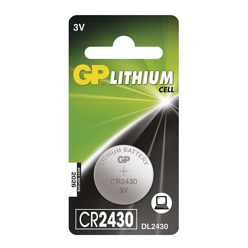 Στοιχείο λιθίου κουμπί CR2430 GP LITHIUM 3V/300 mAh