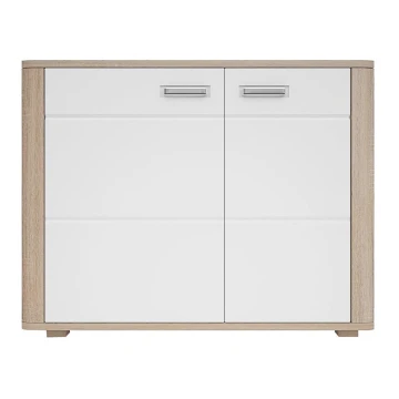 Συρταριέρα MOLDIS 85,5x107 cm καφέ/λευκό