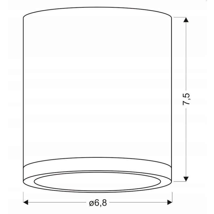 Φως οροφής LED TUBA LED/5W/230V λευκό/μπεζ