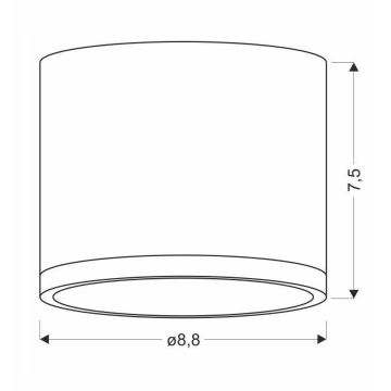 Φως οροφής LED TUBA LED/9W/230V