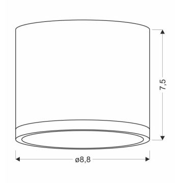 Φως οροφής LED TUBA LED/9W/230V