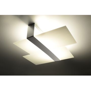 Φως οροφής MASSIMO 2xE27/60W/230V λευκό/χρώμιο