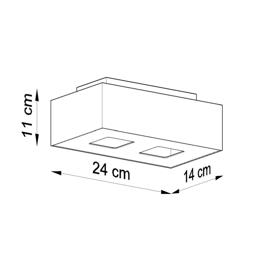 Φως οροφής MONO 2 2xGU10/40W/230V