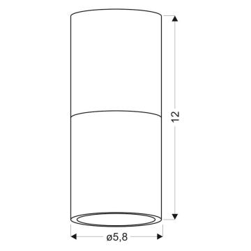 Φως οροφής TUBA 1xGU10/50W/230V μαύρο