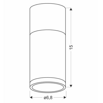 Φως οροφής TUBA GU10/15W/230V