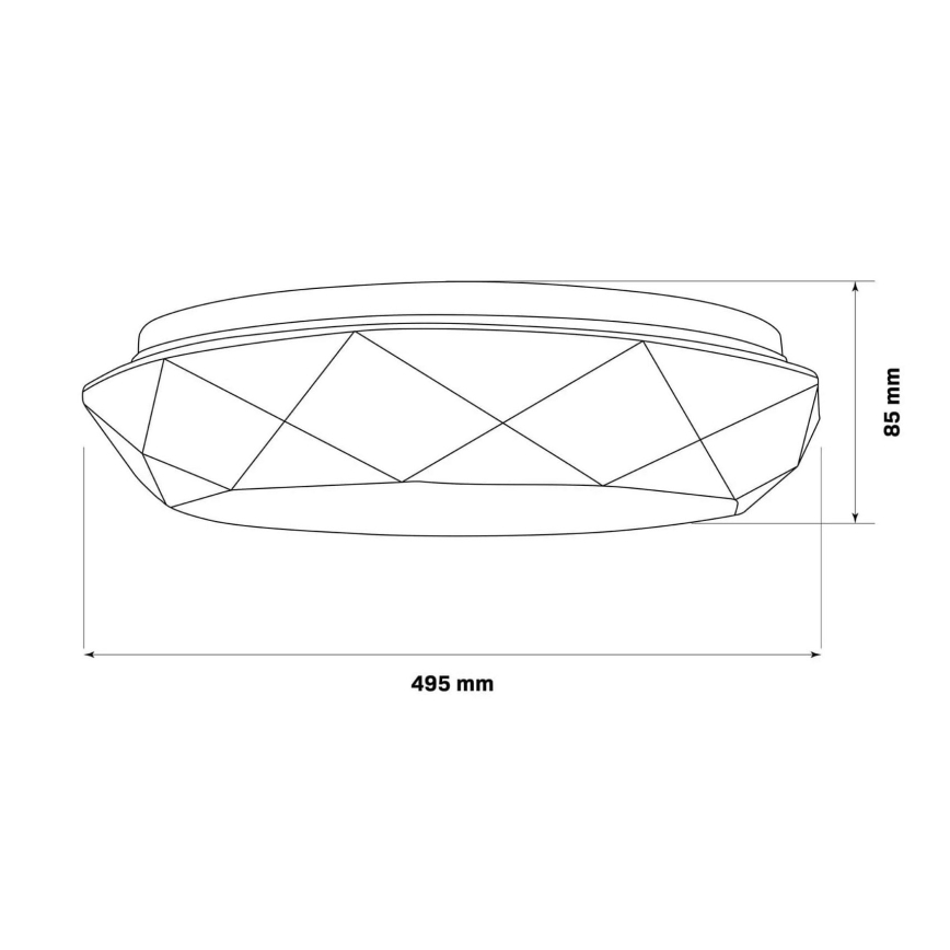 Φωτιστικό μπάνιου dimming LED GALAXY LED/72W/230V διάμετρος 49 cm 3000-6000K IP44 + τηλεχειριστήριο