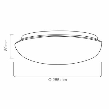 Φωτιστικό οροφής BONIFACY 1xE27/20W/230V διάμετρος 26,5 cm λευκό