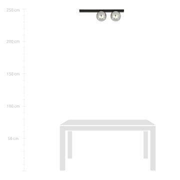 Φωτιστικό οροφής FIT 2xE14/10W/230V μαύρο/γκρι