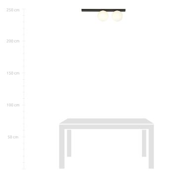 Φωτιστικό οροφής FIT 2xE14/10W/230V μαύρο/λευκό