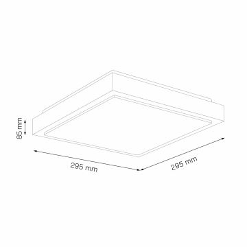 Φωτιστικό οροφής KAZIMIERZ 2xE27/20W/230V 29,5x29,5 cm ασημί