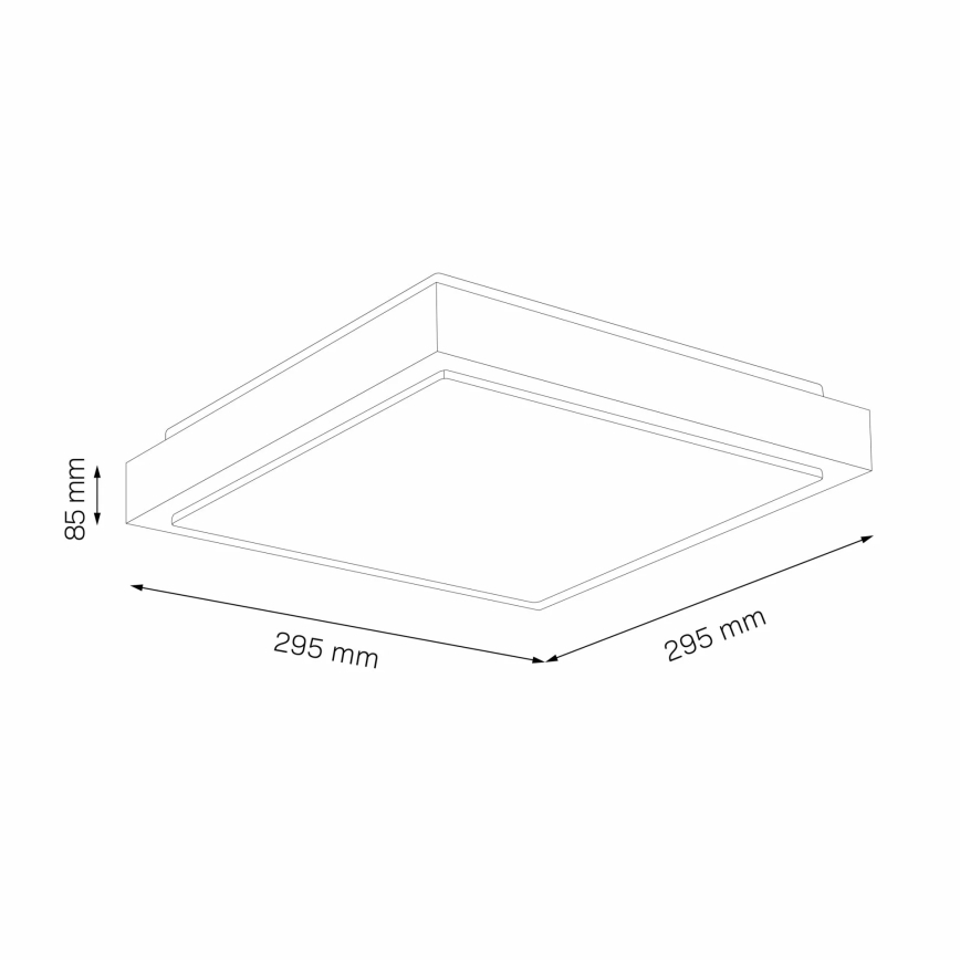 Φωτιστικό οροφής KAZIMIERZ 2xE27/20W/230V 29,5x29,5 cm ασημί