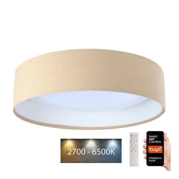 Φωτιστικό οροφής LED Dimmable SMART GALAXY LED/36W/230V δ. 55 cm 2700-6500K Wi-Fi Tuya μπεζ/λευκό + τηλεχειριστήριο