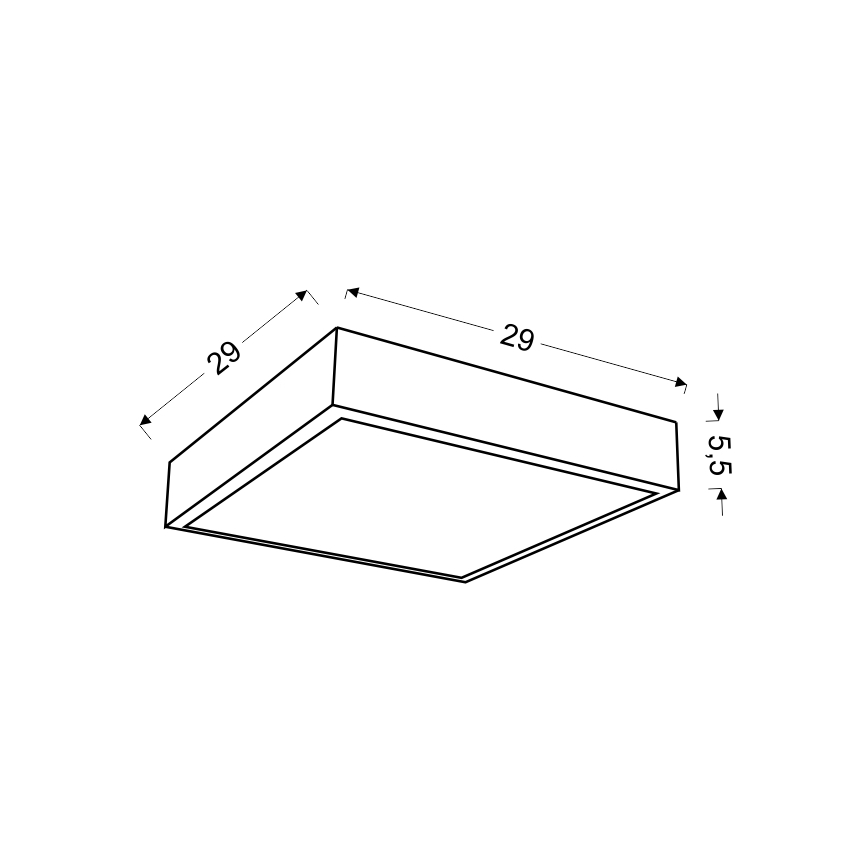 Φωτιστικό οροφής LED LUX LED/16W/230V λευκό