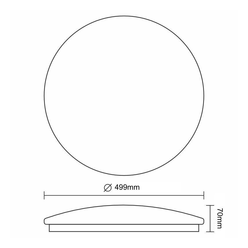 LED Dimmable φωτιστικό οροφής OPAL LED/48W/230V 3000-6500K + τηλεχειριστήριο