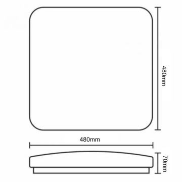 LED Dimmable φωτιστικό οροφής OPAL LED/48W/230V 3000-6500K + τηλεχειριστήριο