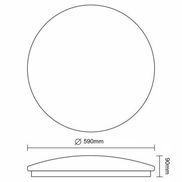 LED Dimmable φωτιστικό οροφής STAR LED/60W/230V 3000-6500K + τηλεχειριστήριο