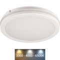 Φωτιστικό οροφής εξωτερικού χώρου LED BENO ECO LED/12W/230V 3000/4000/6500K διάμετρος 20 cm IP65 λευκό