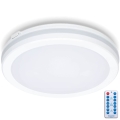 Φωτιστικό οροφής μπάνιου LED με αισθητήρα LED/18W/230V 3000/4000/6500K IP65 διάμετρος 30 cm λευκό + τηλεχειριστήριο