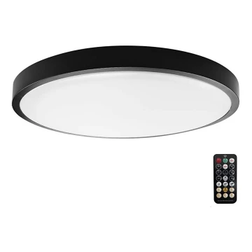 Φωτιστικό οροφής μπάνιου LED με αισθητήρα LED/18W/230V 4000K IP44 μαύρο + τηλεχειριστήριο