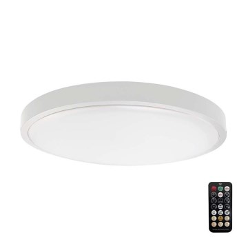 Φωτιστικό οροφής μπάνιου LED με αισθητήρα SAMSUNG CHIP LED/36W/230V IP44 4000K διάμετρος 42 cm λευκό + τηλεχειριστήριο