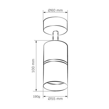 Φωτιστικό σποτ BAMBOO 1xGU10/10W/230V μαύρο