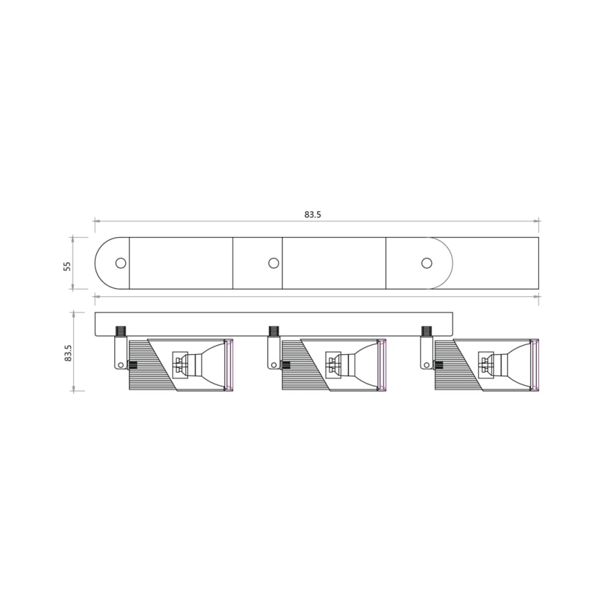 Φωτιστικό σποτ NEO 3xGU10/8W/230V λευκό