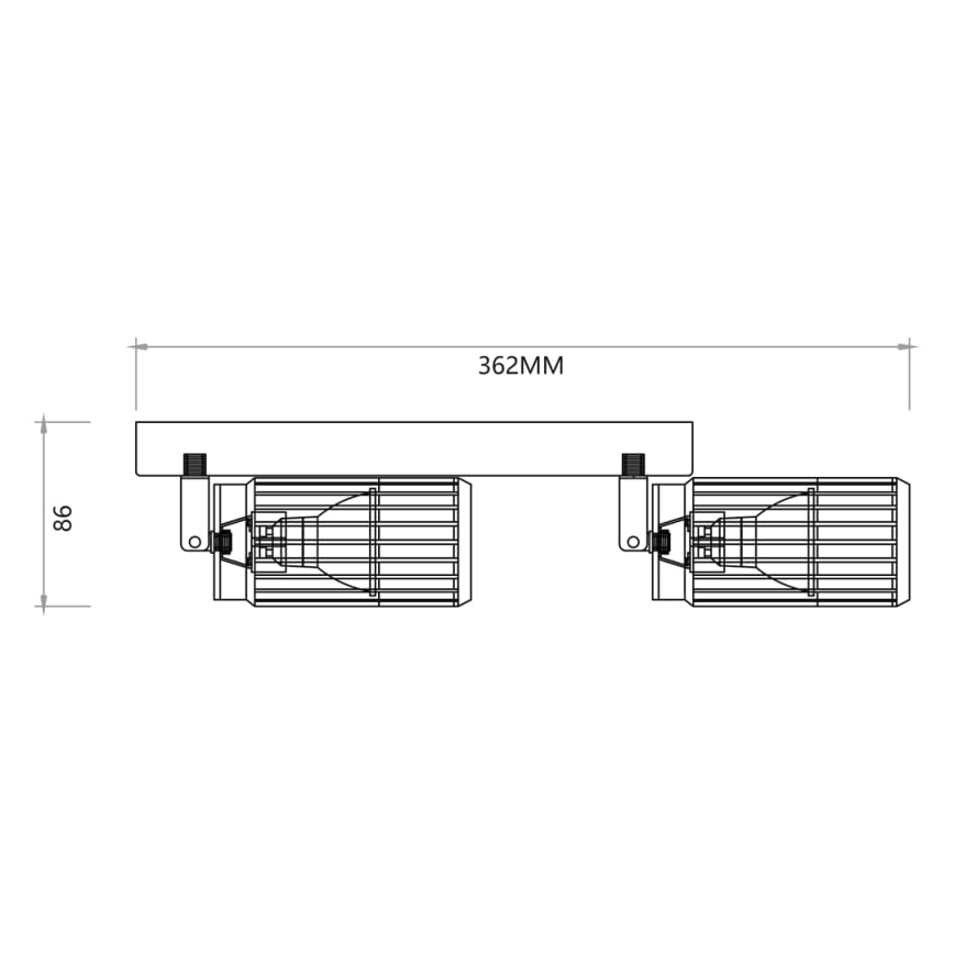 Φωτιστικό σποτ VERTICAL 2xGU10/8W/230V μαύρο