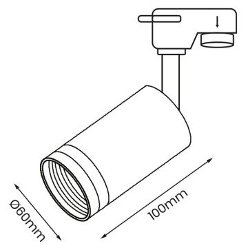 Φωτιστικό σποτ για σύστημα ράγας PIPE 1xGU10/25W/230V λευκό