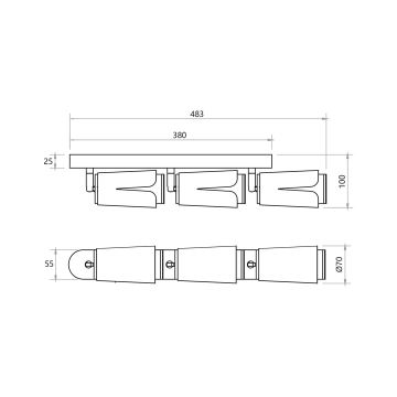 Φωτιστικό σποτ ΛΟΥΛΟΥΔΙΑ 3xGU10/8W/230V λευκό