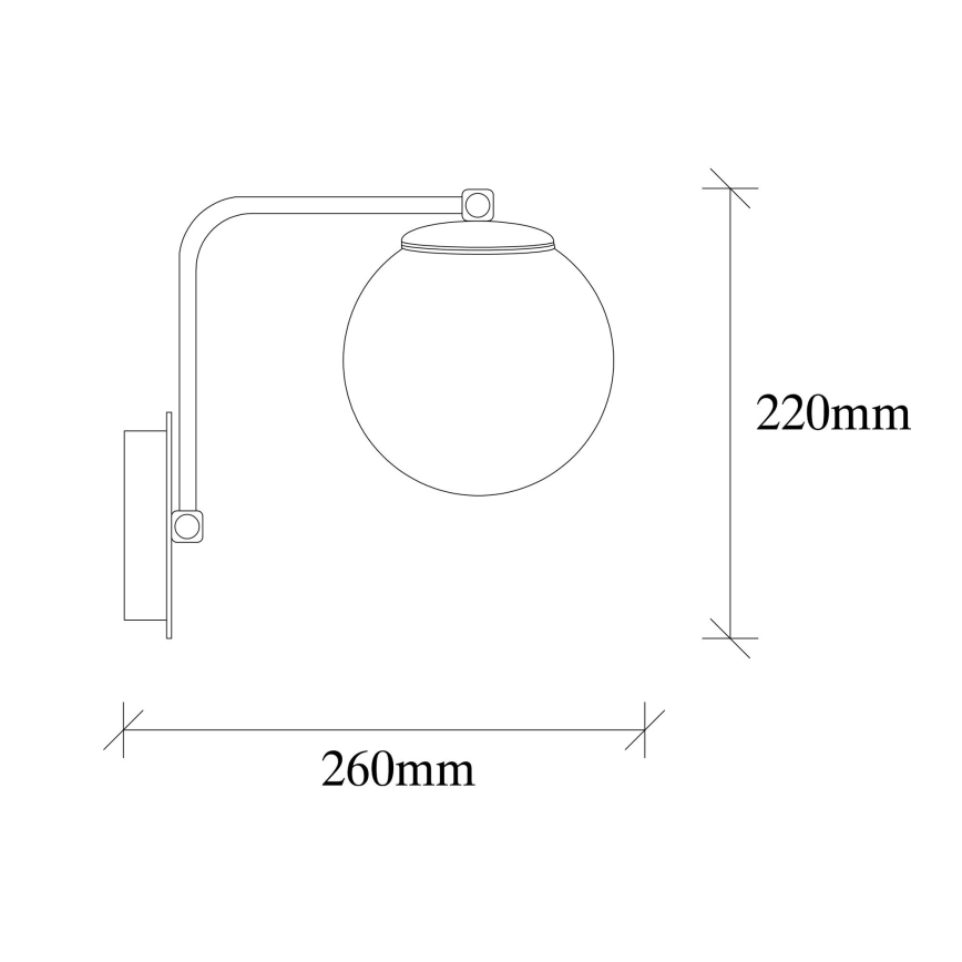 Φωτιστικό τοίχου DAISY 1xE27/100W/230V