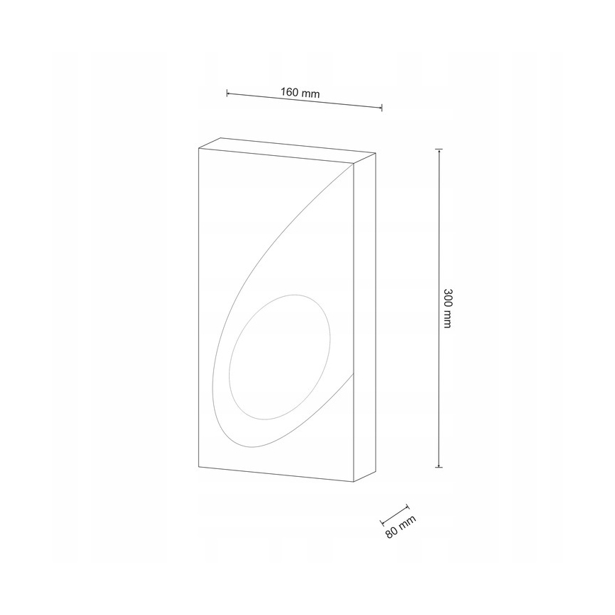 Φωτιστικό τοίχου KOMETA 1xE14/12W/230V plaster/λευκό