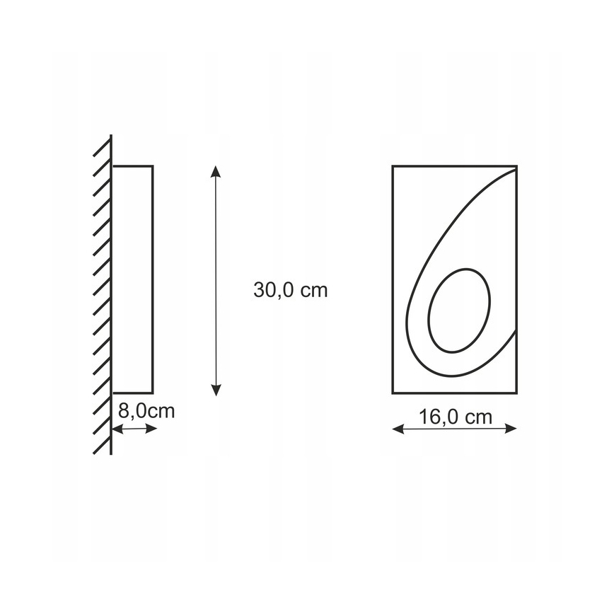 Φωτιστικό τοίχου KOMETA 1xE14/12W/230V plaster/λευκό