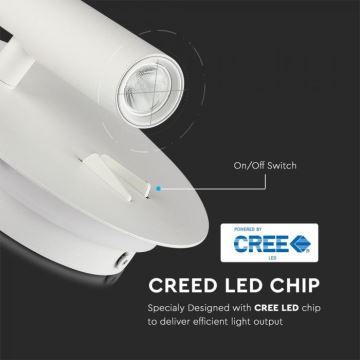 Φωτιστικό τοίχου LED LED/3W/230V + LED/6W/230V 3000K λευκό