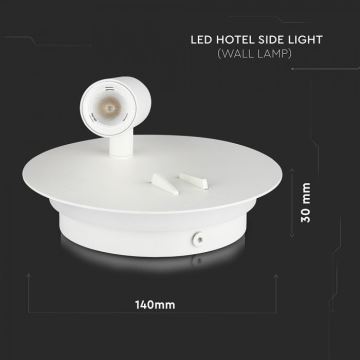 Φωτιστικό τοίχου LED LED/3W/230V + LED/6W/230V 3000K λευκό