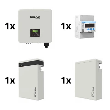 Φωτοβολταϊκό κιτ: 15kW SOLAX inverter 3f + 11,6 kWh TRIPLE Power μπαταρία + μετρητής ενέργειας 3f