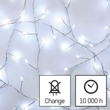 Χριστουγεννιάτικα λαμπάκια LED 100xLED/3xAA 2,7 m ψυχρό λευκό